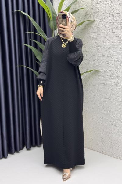 Afife Elbise Tesettür Giyim Siyah